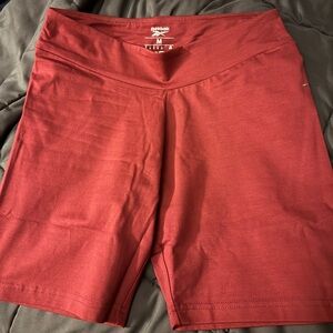 Reebok Burgundy Women's Small Logo Cycle Shorts